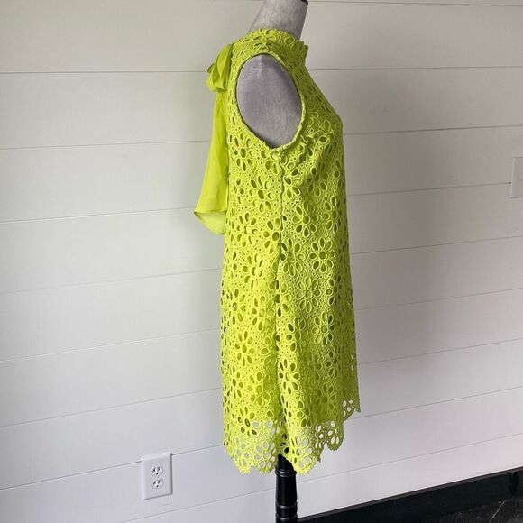 Robbie Bee Womens Sleeveless Floral Eyelet Swing Dresses Size 8 - Picture 4 of 13